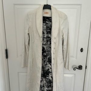 Light weight white rabbit coat. Size 2